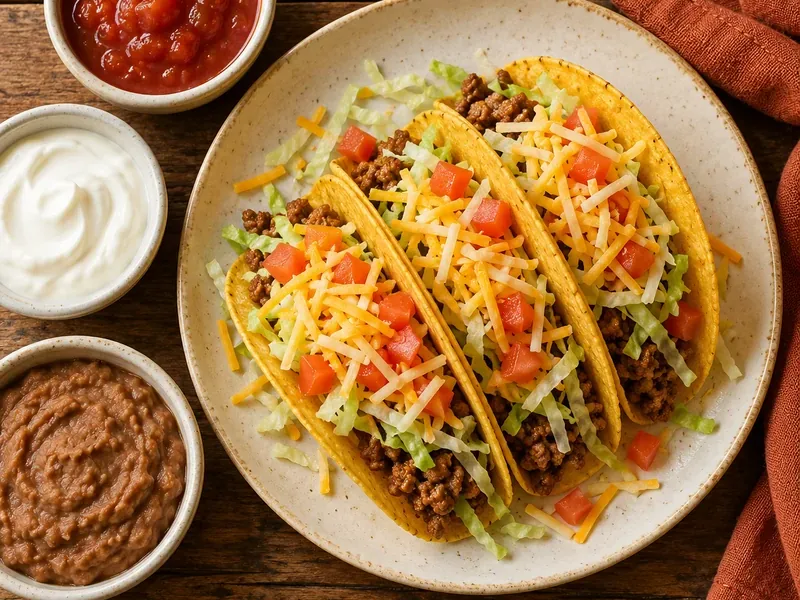 Beef Tacos, as the finished dish
