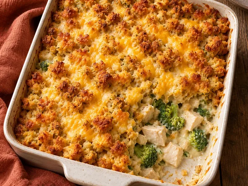 Chicken & Stuffing Casserole, as the finished dish
