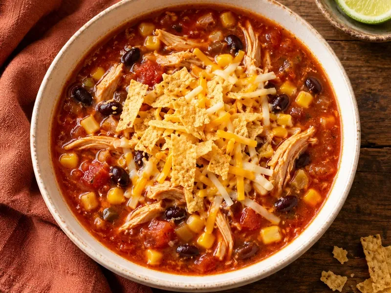 Chicken Tortilla Soup, as the finished dish
