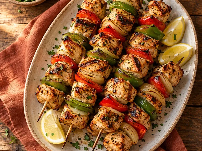 Grilled Chicken Kabobs, as the finished dish