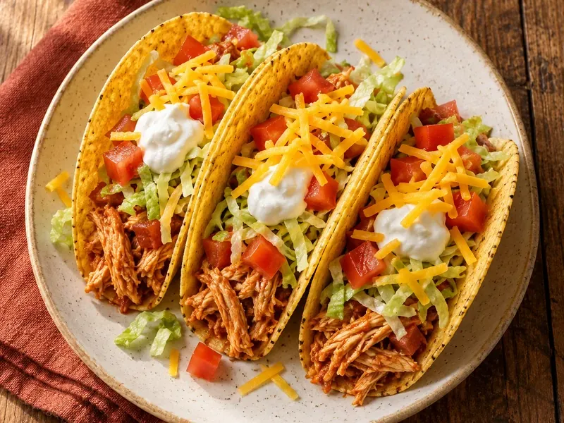 Slow-Cooker Chicken Tacos, as the finished dish